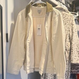 Rhythm Cream Utility Jacket with Olive Accents